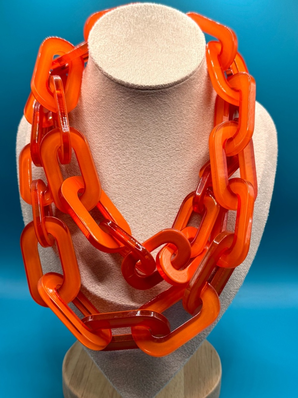 Vintage 80’s Modern Resin Link Necklace